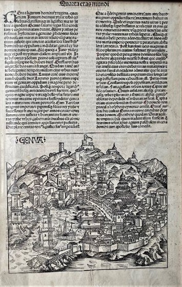 Una delle più antiche stampe di Genova