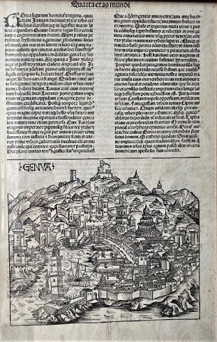 Una delle più antiche stampe di Genova
