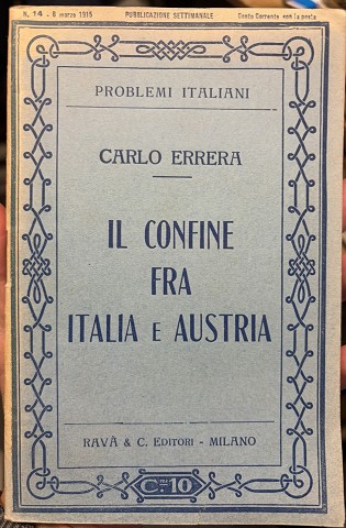 Carlo Errera- Il confine fra Italia e Austria