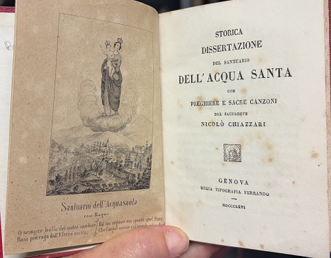 Nicolò Chiazzari- Storica deissertazione del Santuario dell’Acqua Santa