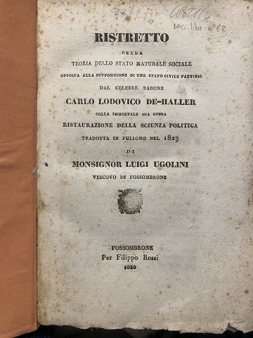 Ristretto della teoria dello stato naturale sociale opposta alla supposizione di uno stato civile fa