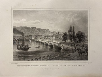 Geneve, avec le Pont du Montblanc