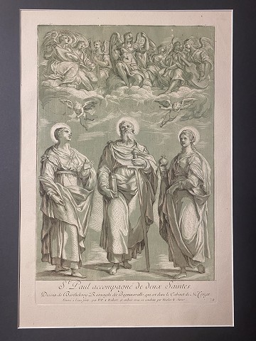 St. Paul accompagne de deux Saintes