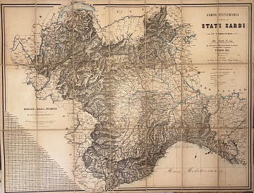 Carta Itineraria degli Stati Sardi in terraferma